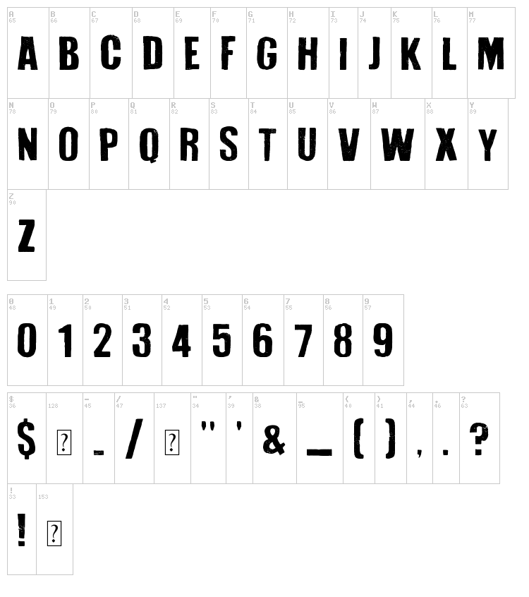 How To Disappear font map